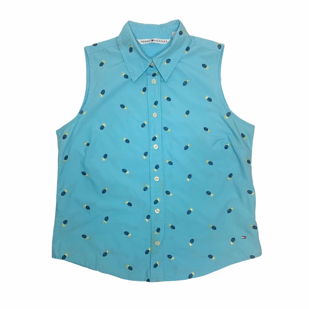 Tommy Hilfiger Turquoise Pineapple Top